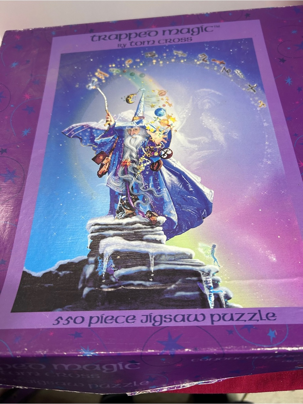 1990s Trapped Magic Wizard 550-Piece Jigsaw Puzzle - Purple